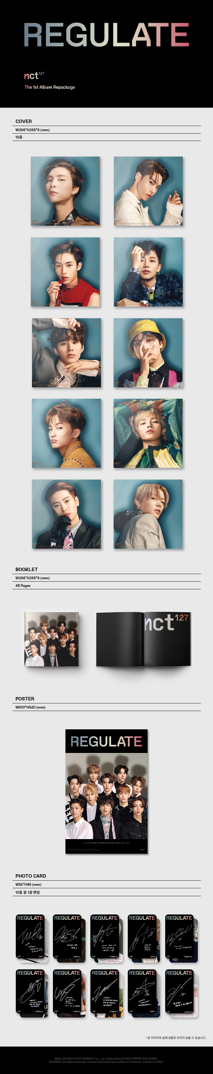 8 NCT 127 1st Album Regular-Irregular Jungwoo Type-A Photo Card Official K-POP 