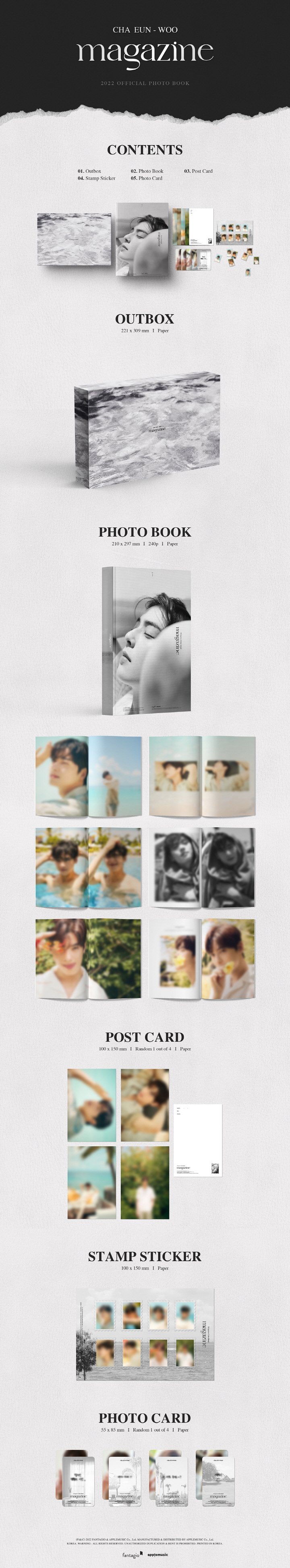 Cha Eun-Woo 2022 Official Photobook [Magazine] (B Version) – Choice Music LA