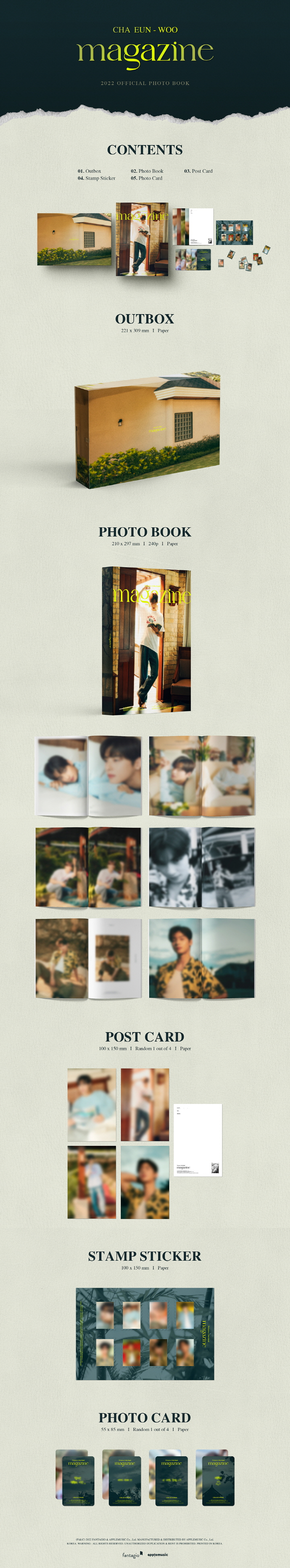 Cha Eun-Woo 2022 Official Photobook [Magazine] (B Version) – Choice Music LA