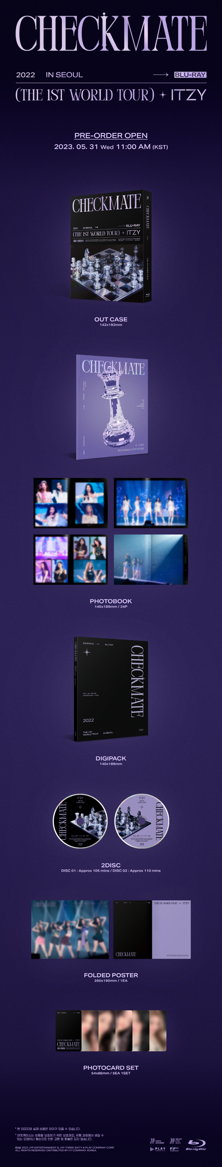 ITZY 2022 The 1st World Tour Checkmate in Seoul Blu-Ray + POB Set