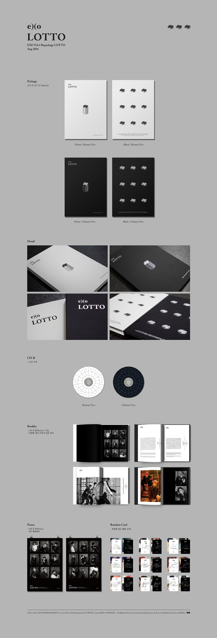 27 Suho Photo Card Official K-POP* EXO 3rd Album Repackage LOTTO Korean Ver 