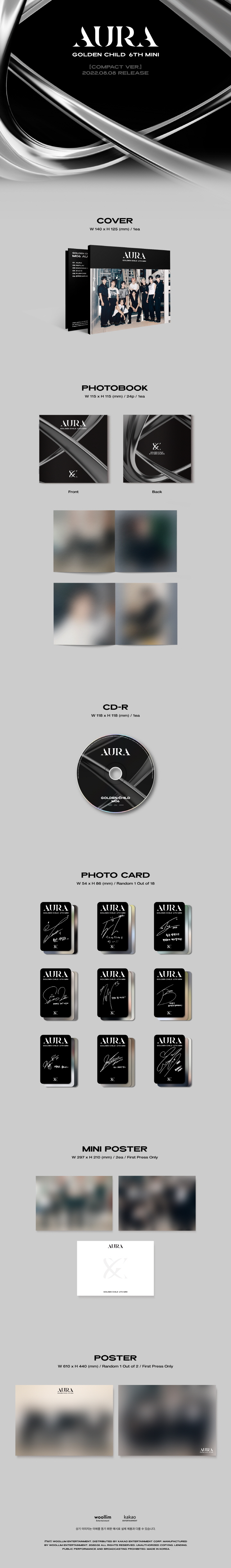 GOLDEN CHILD   AURA  Compact Ver  and  poster